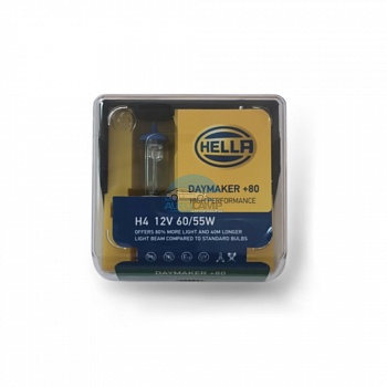 Автолампа HELLA H4 12V 60/55W P43t Daymaker +80% (2шт) Автолампа HELLA H4 12V 60/55W P43t Daymaker +80% (2шт)