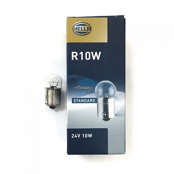 Автолампа HELLA R10W 24V 10W BA15s Автолампа HELLA R10W 24V 10W BA15s
