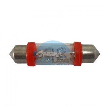 Светодиоды GL T10*39mm, 4 диода, красные (салонная) Светодиоды GL T10*39mm, 4 диода, красные (салонная)