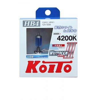 Автолампа KOITO 9006 (HB4) 12V 55W (100W) Whitebeam III 4200K- 2 шт (P0757W) Автолампа KOITO 9006 (HB4) 12V 55W (100W) Whitebeam III 4200K- 2 шт (P0757W)