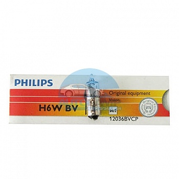 Автолампа PHILIPS H6W 12V 6W Blue Vision (12036BV) Автолампа PHILIPS H6W 12V 6W Blue Vision (12036BV)