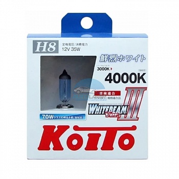 Автолампа KOITO H8 12V 35W (70W) Whitebeam III 4000K - 2шт (P0758W) Автолампа KOITO H8 12V 35W (70W) Whitebeam III 4000K - 2шт (P0758W)