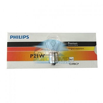 Автолампа PHILIPS P21w 12V 21W BA15S (12498CP) Автолампа PHILIPS P21w 12V 21W BA15S (12498CP)