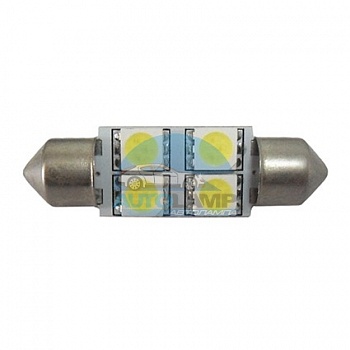 Светодиоды GL T10*36mm, 4 диода SMD5050, белые (салонная) Светодиоды GL T10*36mm, 4 диода SMD5050, белые (салонная)