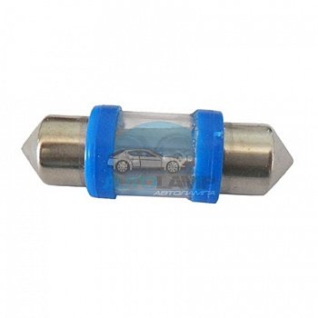 Светодиоды GL T10*31mm, 2 диода, синие (салонная) Светодиоды GL T10*31mm, 2 диода, синие (салонная)