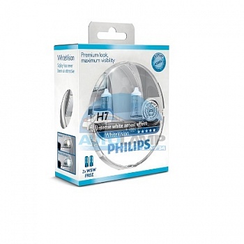 Автолампа PHILIPS H7 12V 55W P26d White Vision 3700K (12972WHV), EUROBOX-2шт Автолампа PHILIPS H7 12V 55W P26d White Vision 3700K (12972WHV), EUROBOX-2шт