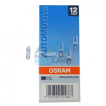 Автолампа OSRAM W1,2W 12V 1,2W T5 W2x4,6d (2721) Автолампа OSRAM W1,2W 12V 1,2W T5 W2x4,6d (2721)